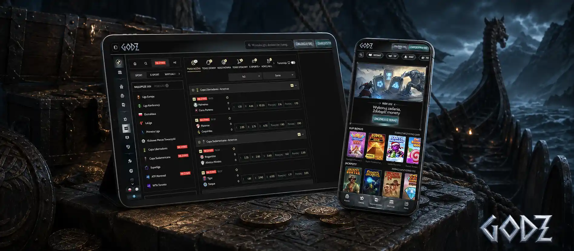Rozpoczęcie gry w Godz Casino